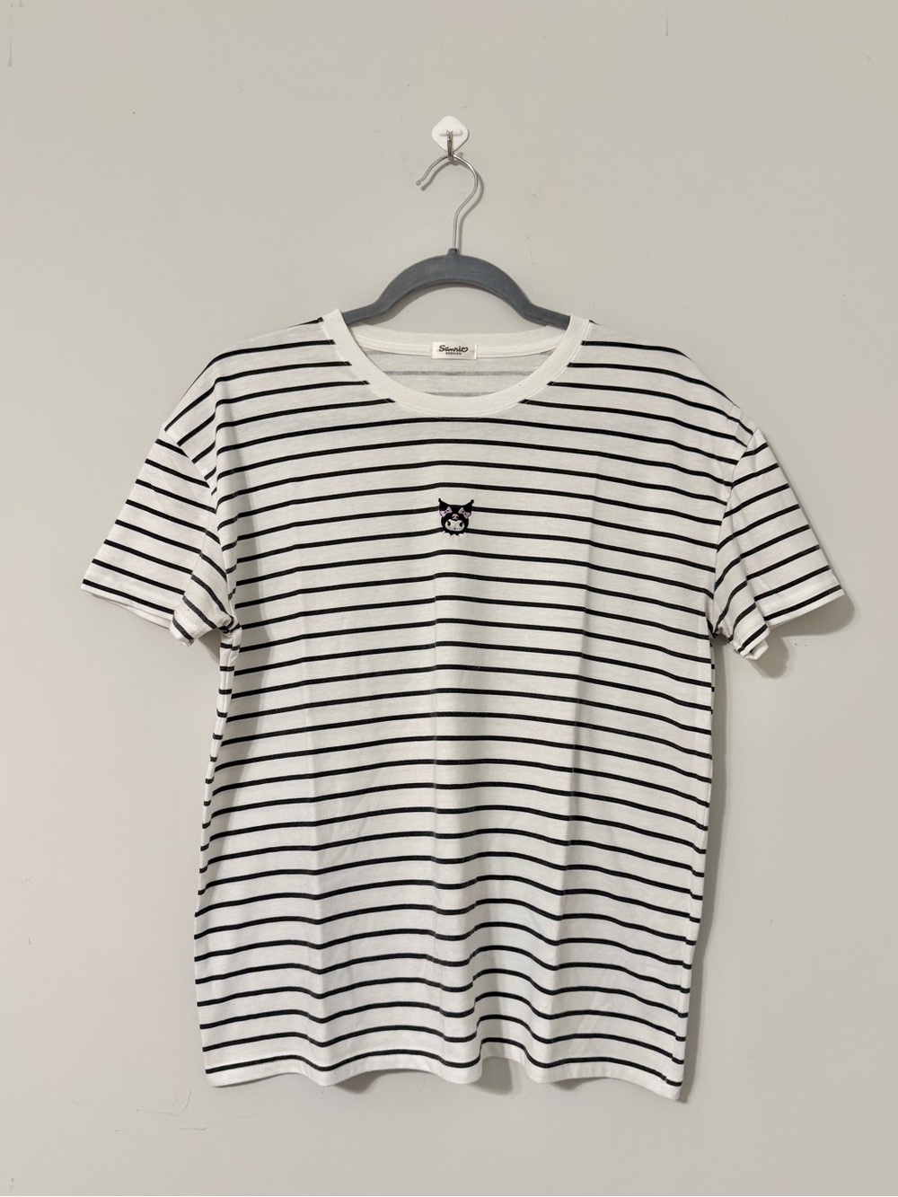 Sanrio Kuromi Black & White Striped Tee